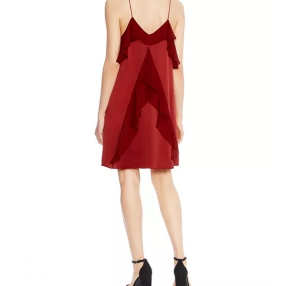 Haute Hippie Silk Chiffon Bibi Ruffled Slip Dress – Heart Red – Size 2 – NWT - Picture 4 of 9